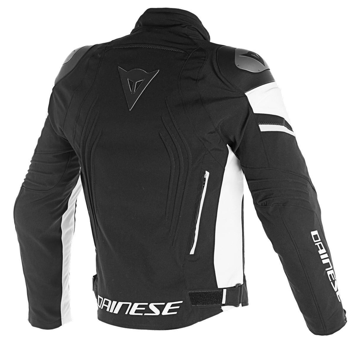 DAINESE RACING 3 D-DRY JACKET BLACK/WHITE - P&H Motorcycles